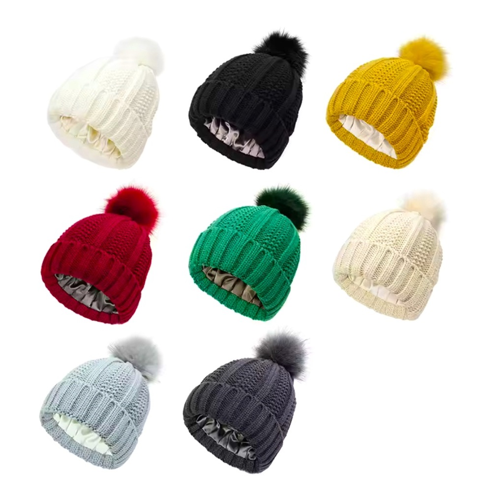 Colorful Knit Pom Pom Beanies